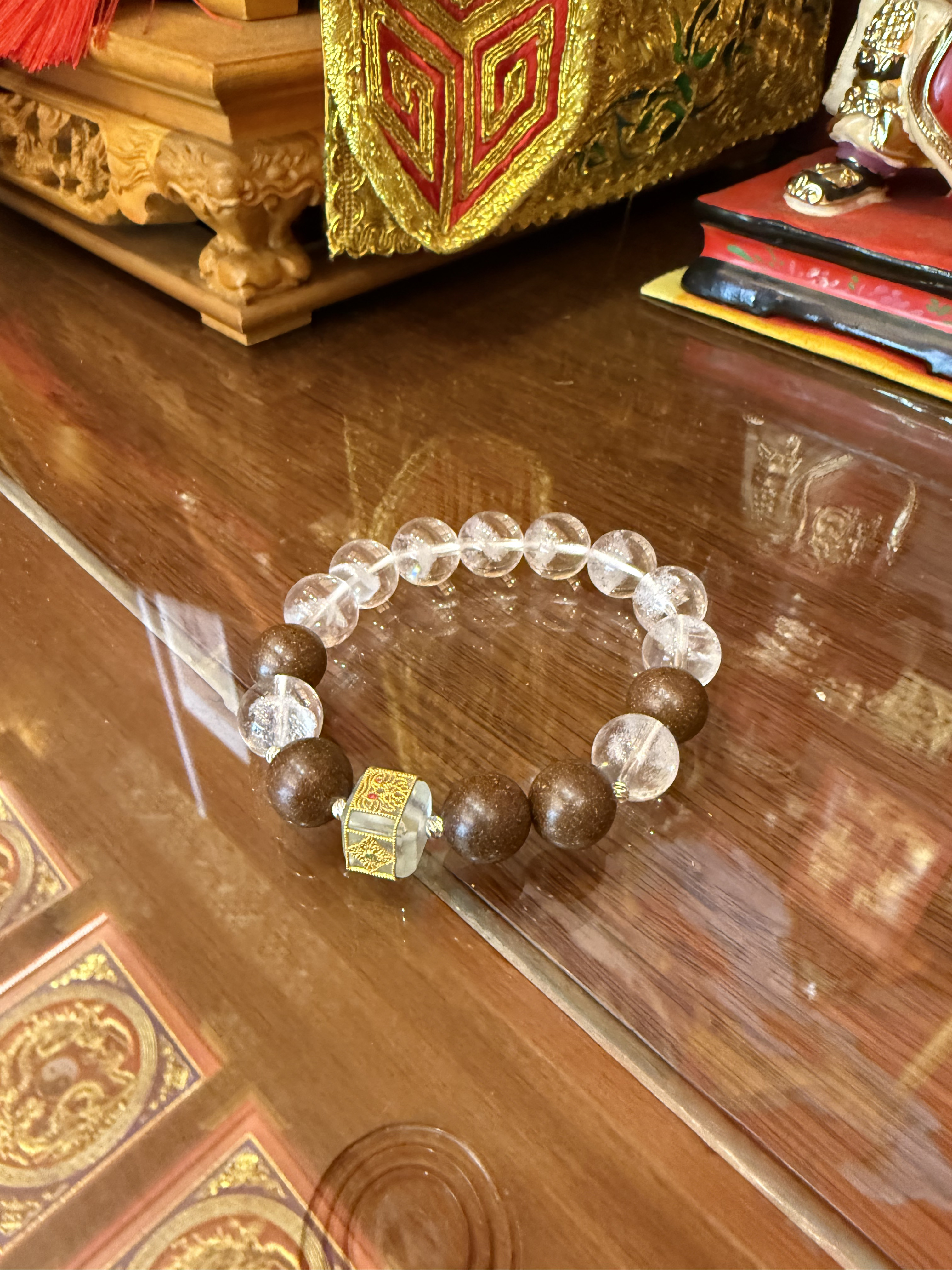 人参香珠水晶手串 12