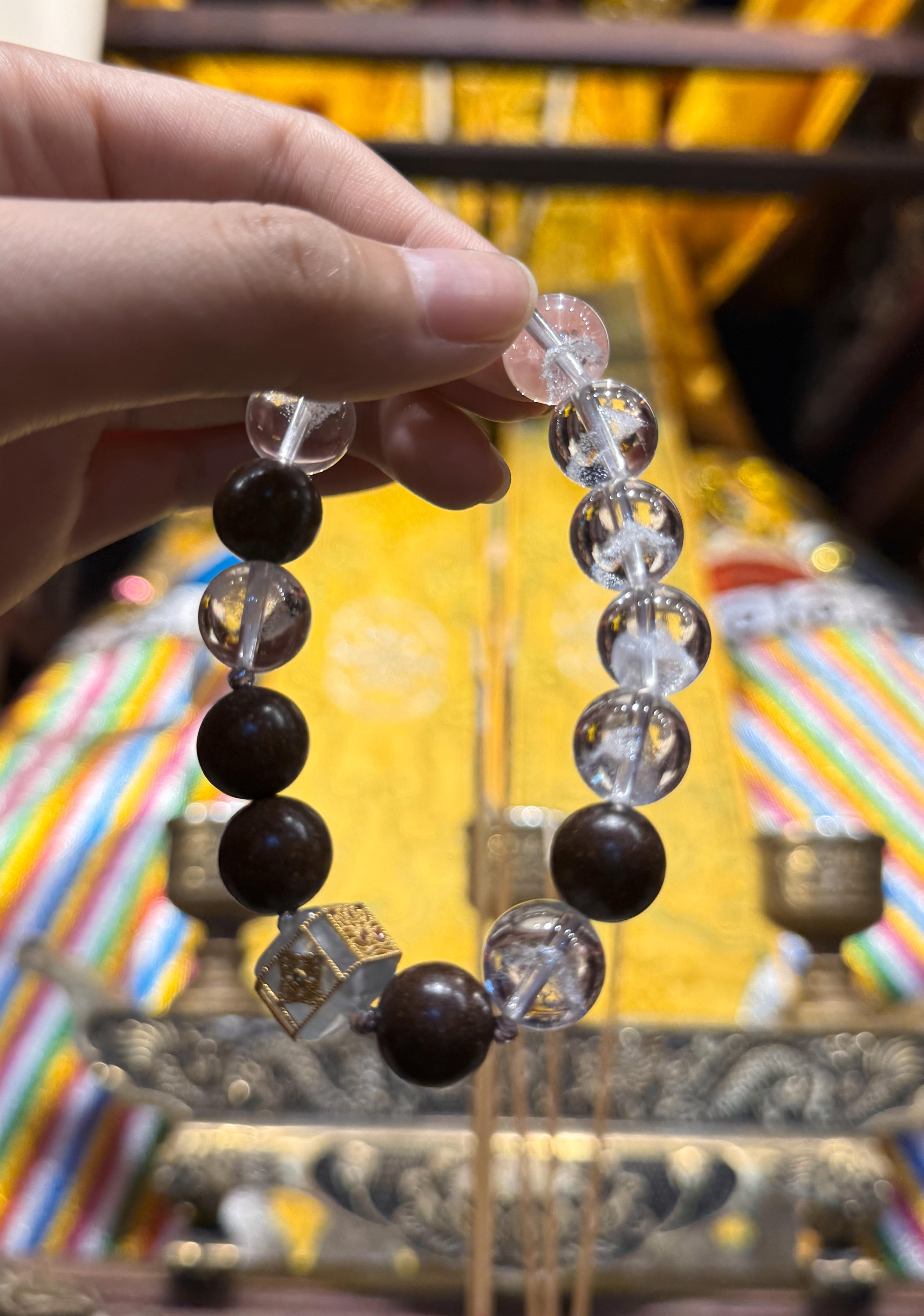 人参香珠水晶手串 12