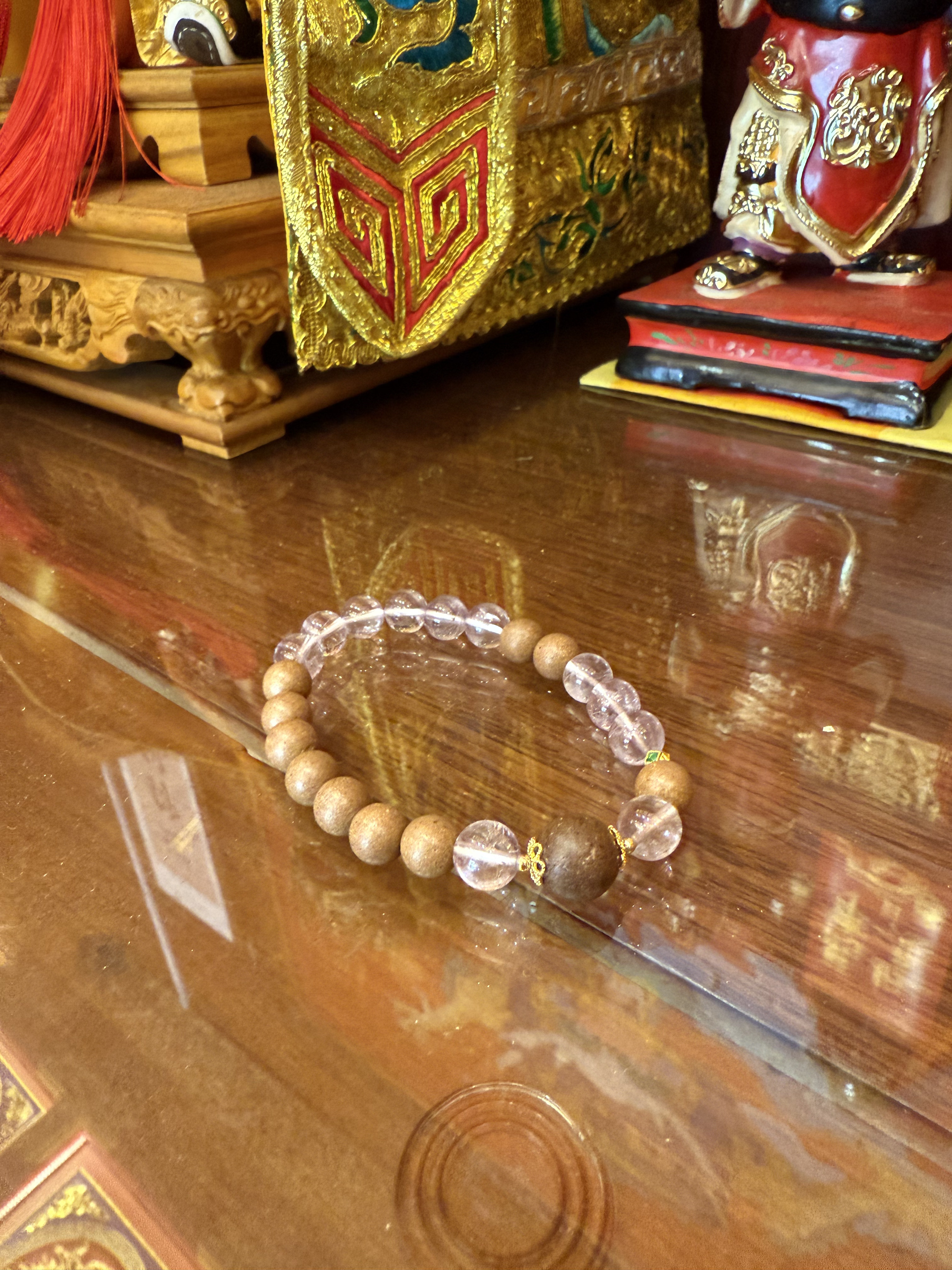 西斋雅意香手串（金白）｜五行肃清，静明聚运