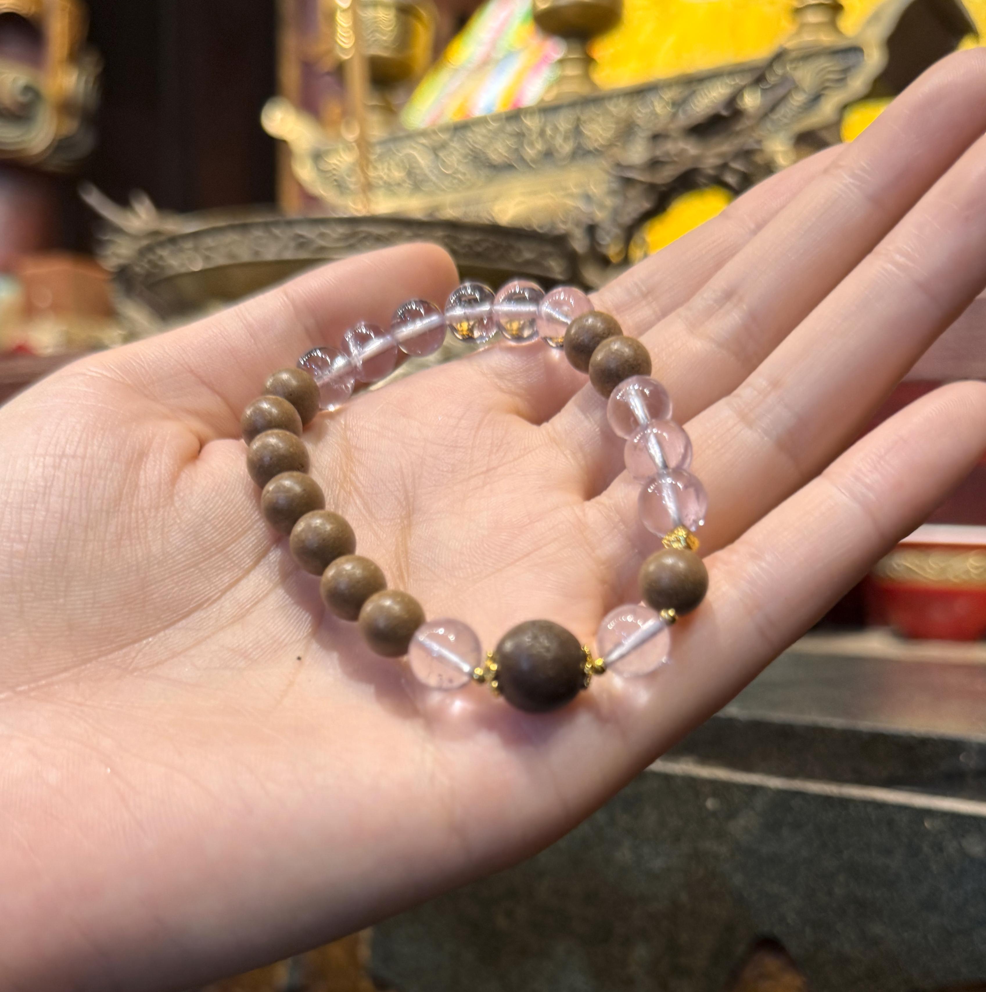 西斋雅意香手串（金白）｜五行肃清，静明聚运