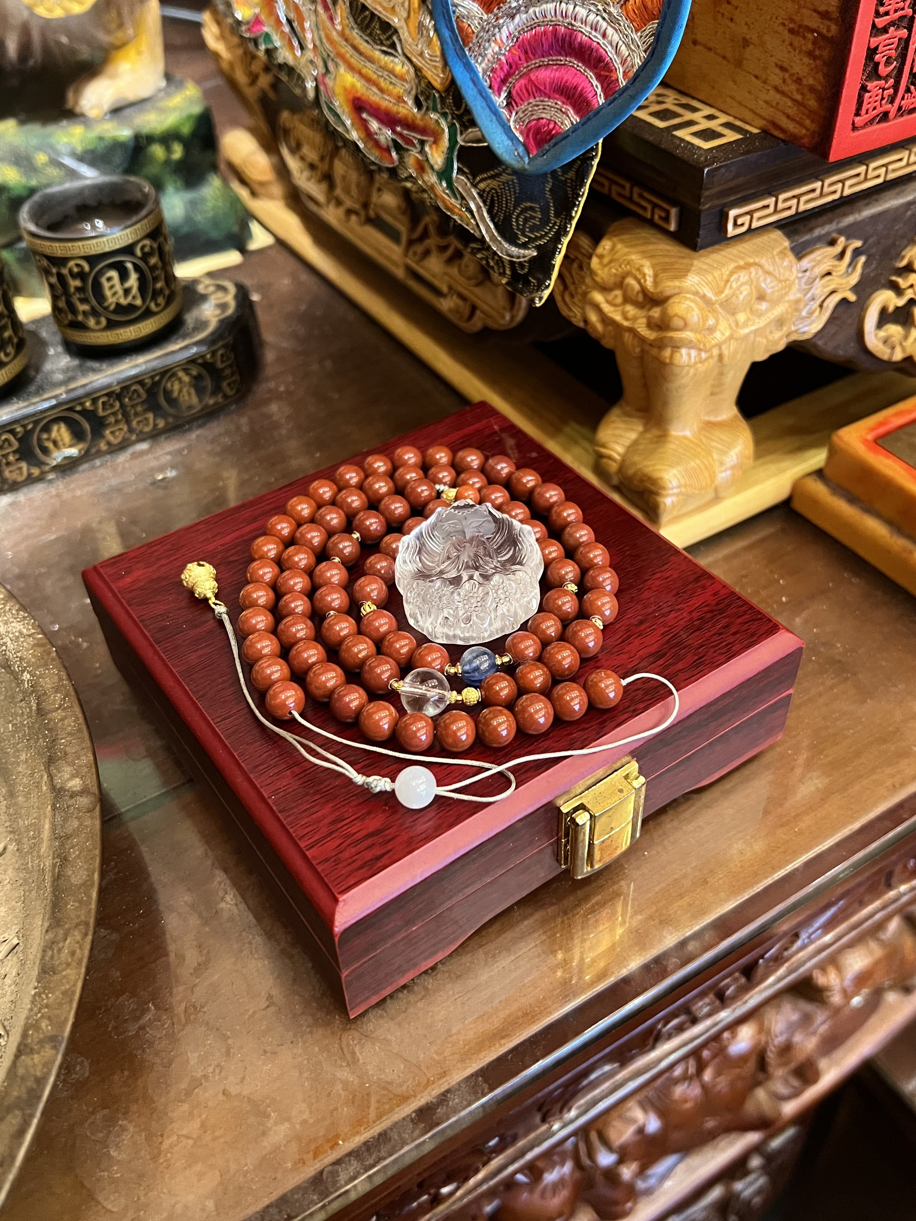 白水晶凤九南红项链 | 纯净守护，招引善缘 ✨