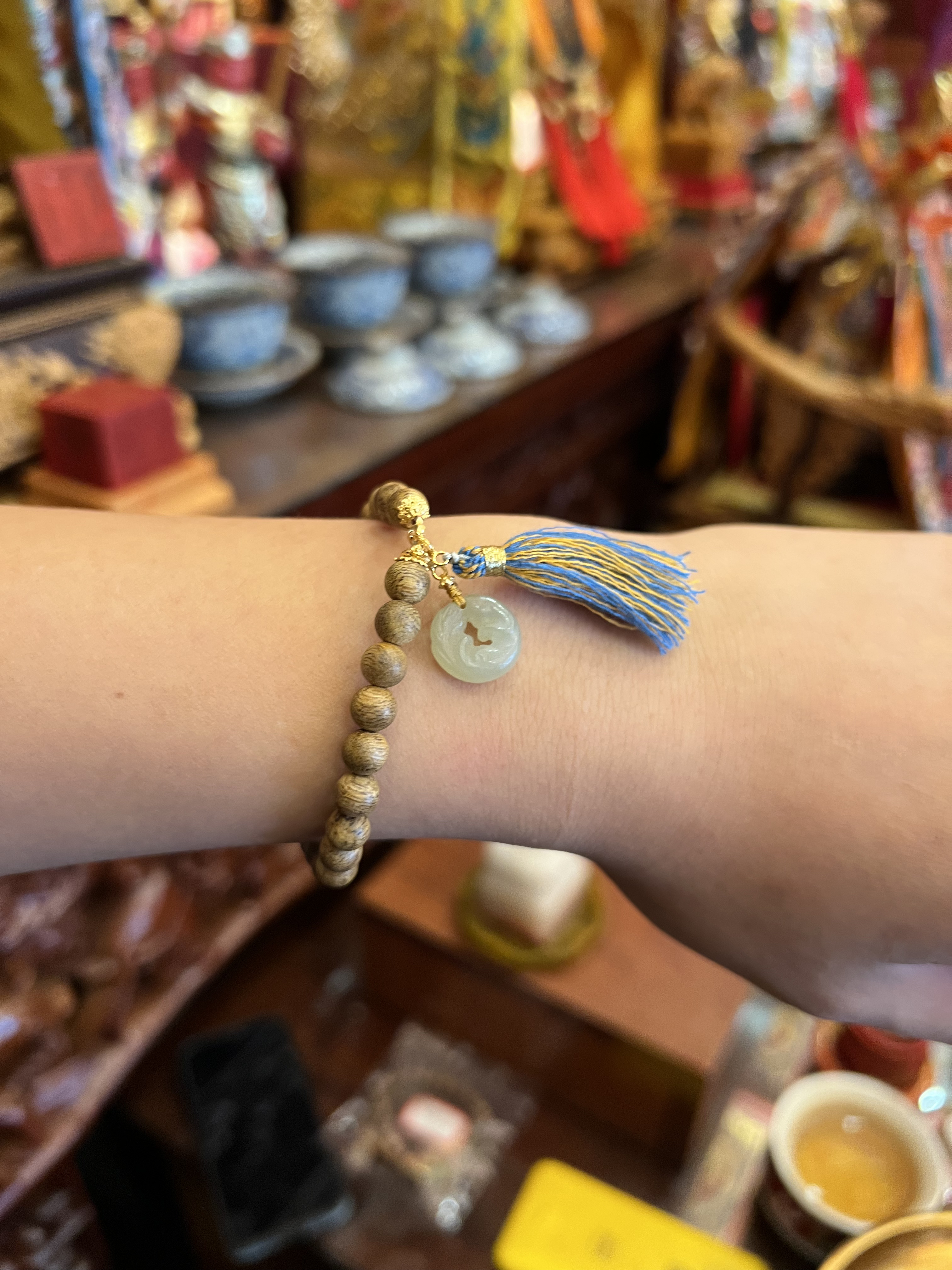 和田玉凤九沉香手串 | 祥瑞环绕，灵韵护身✨