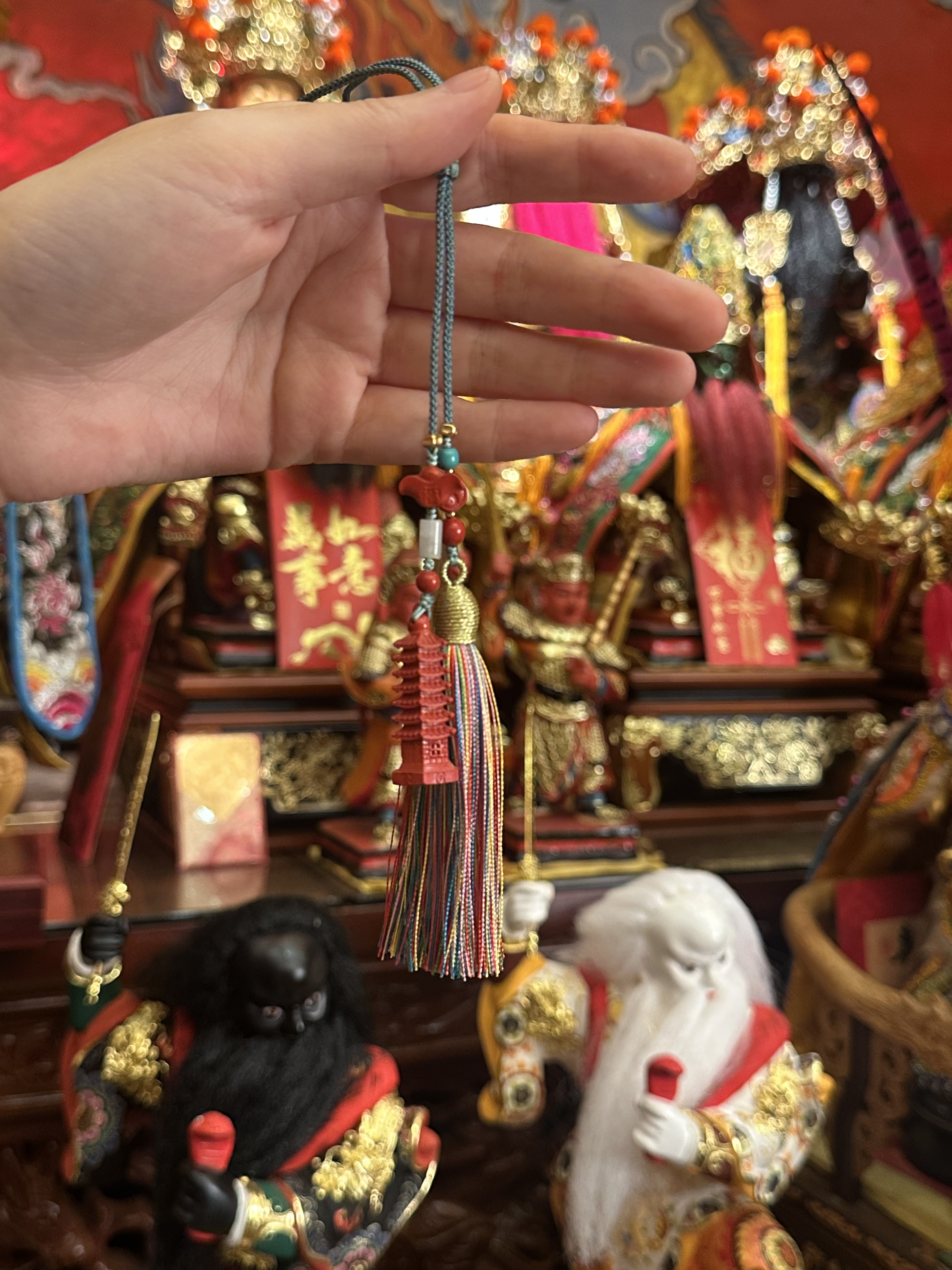 玲珑宝塔朱砂挂坠｜镇宅护身，玲珑化煞