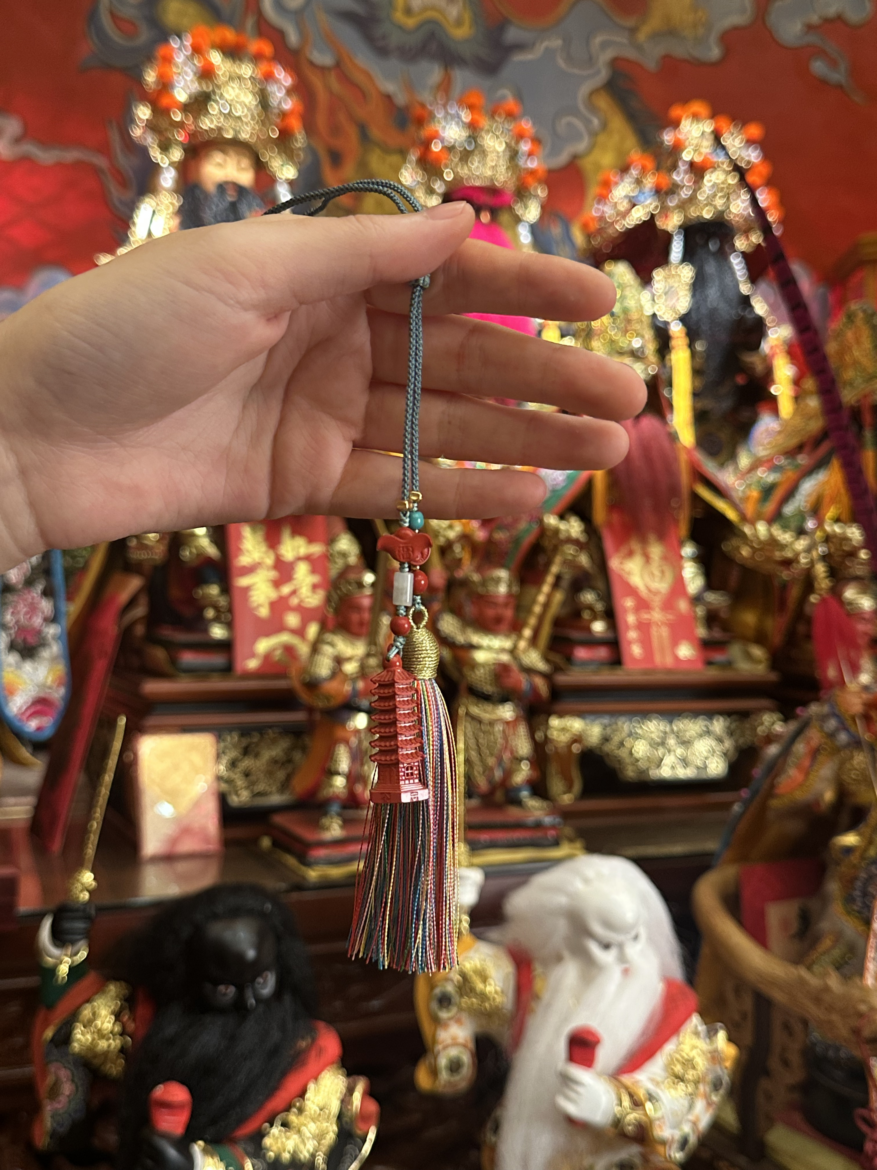 玲珑宝塔朱砂挂坠｜镇宅护身，玲珑化煞