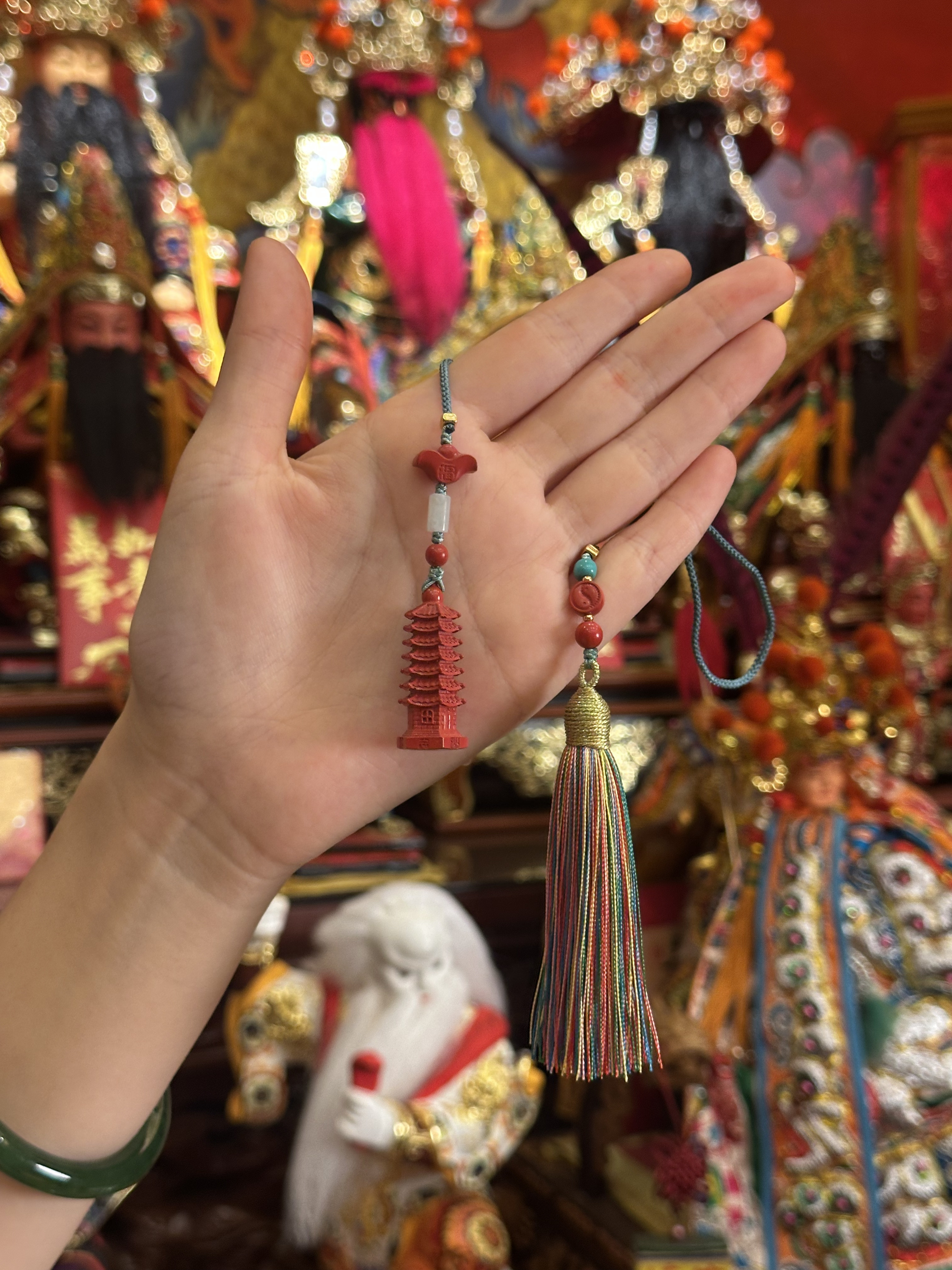 玲珑宝塔朱砂挂坠｜镇宅护身，玲珑化煞