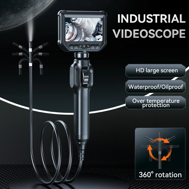 Two-Way Articulating Borescope, 5-inch Snake Inspection Camera