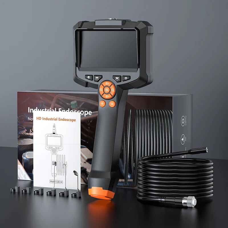 G30-M Industrial Endoscope Camera – 4.3" IPS Display | 20m Detachable Cable | 8mm 2MP Inspection Camera