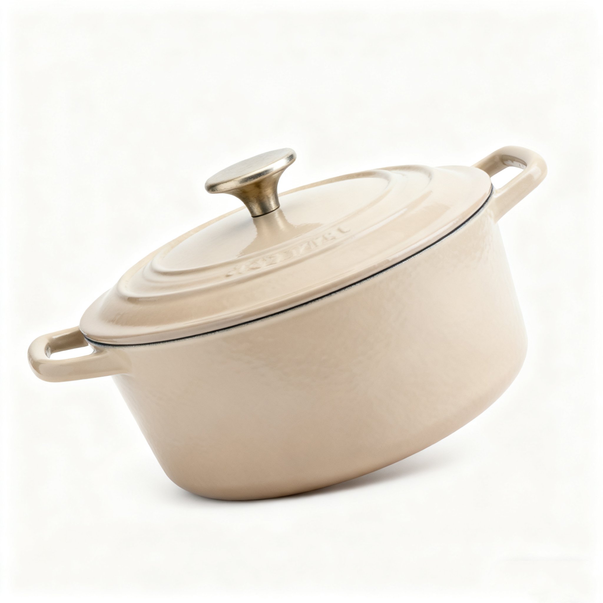 หม้ออีนาเมลสีขาวน้ำนมทนทานต่อความร้อน