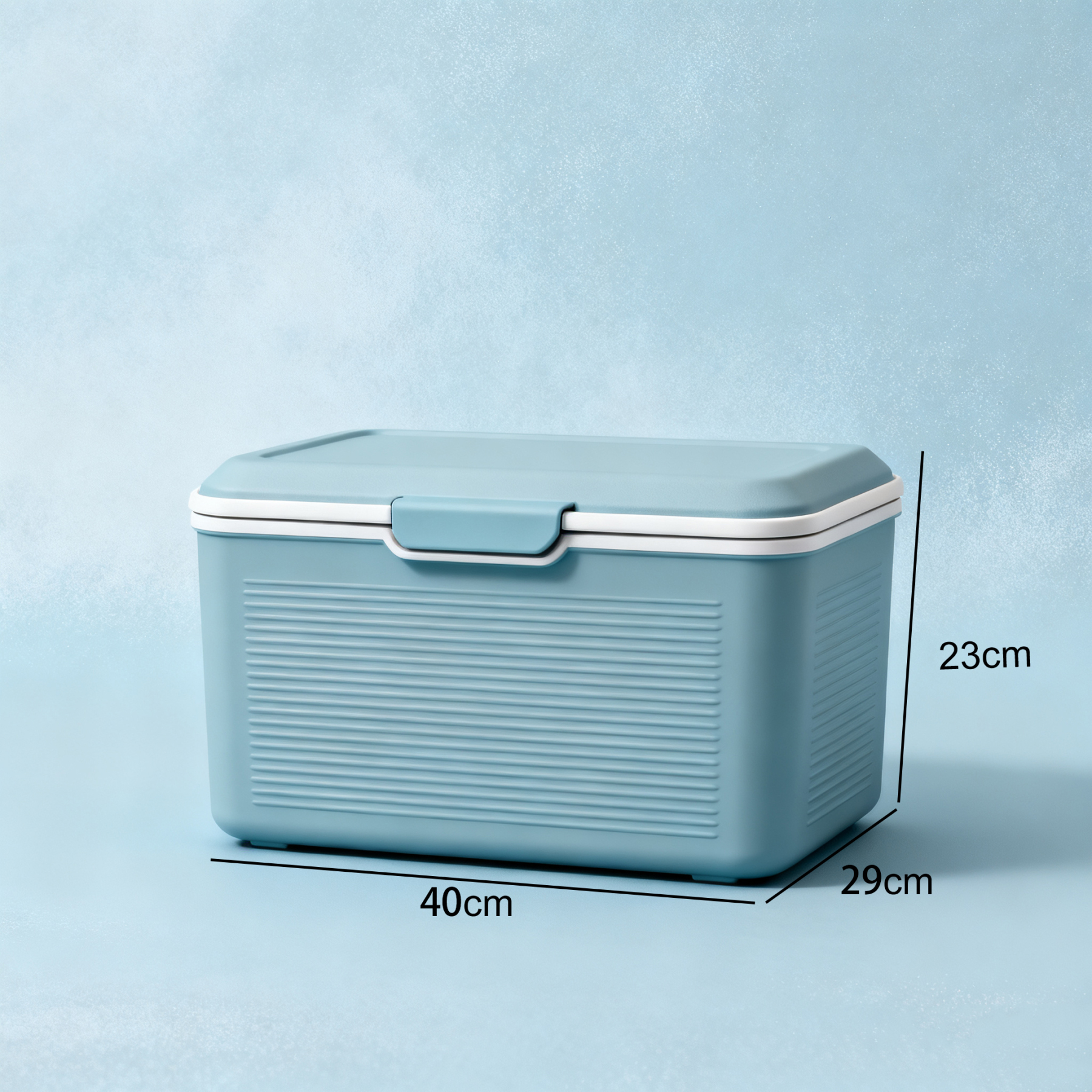 กล่องจัดเก็บของสีฟ้า