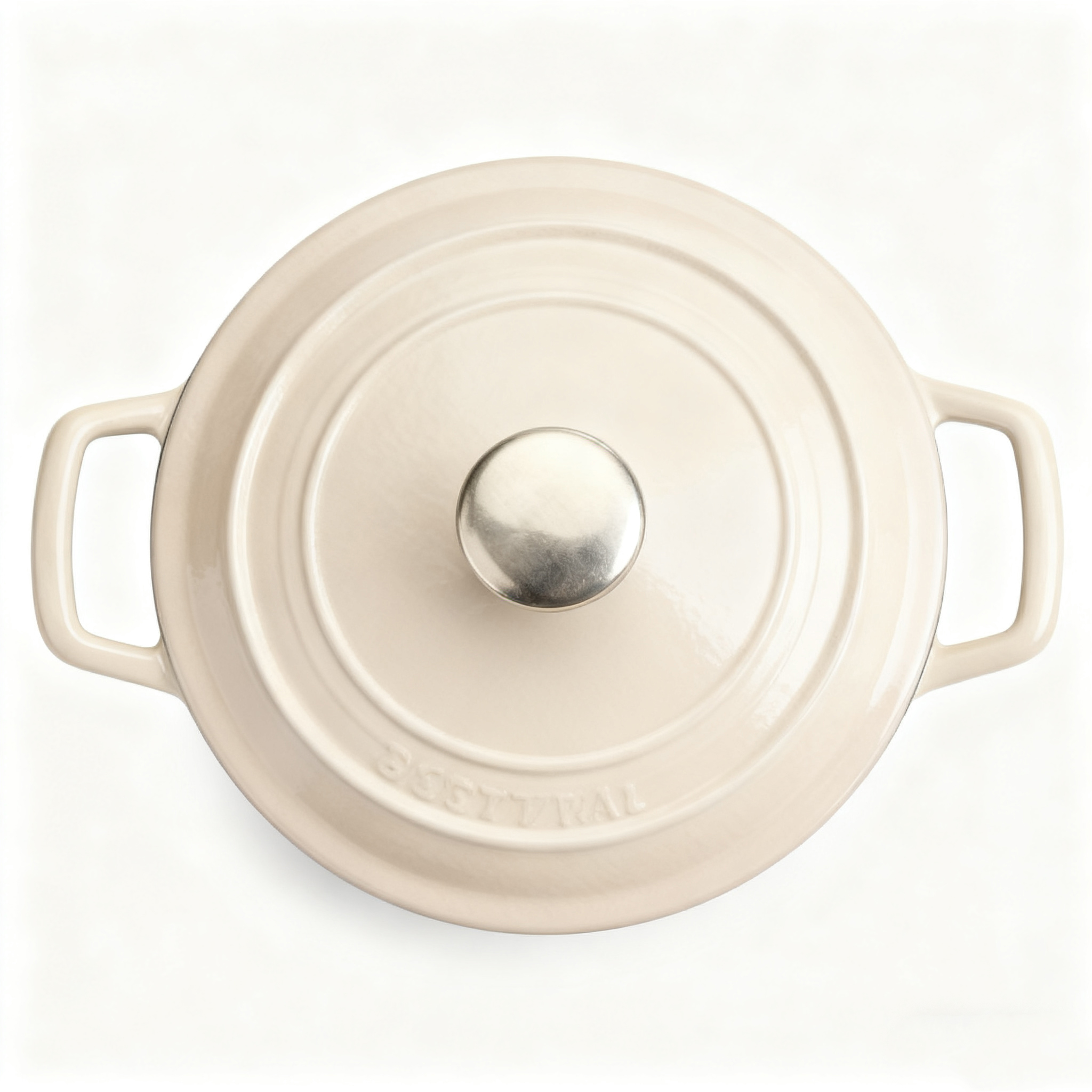 หม้ออีนาเมลสีขาวน้ำนม