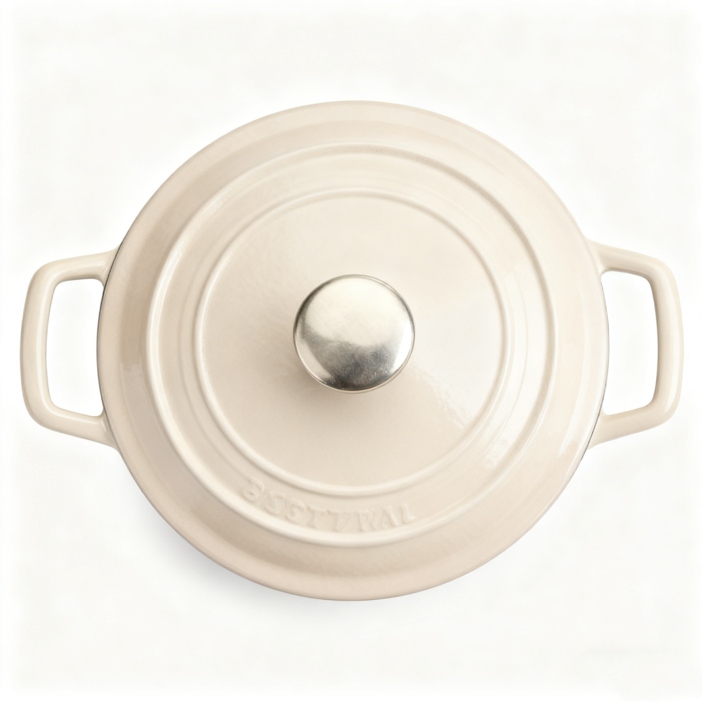 หม้ออีนาเมลสีขาวน้ำนม