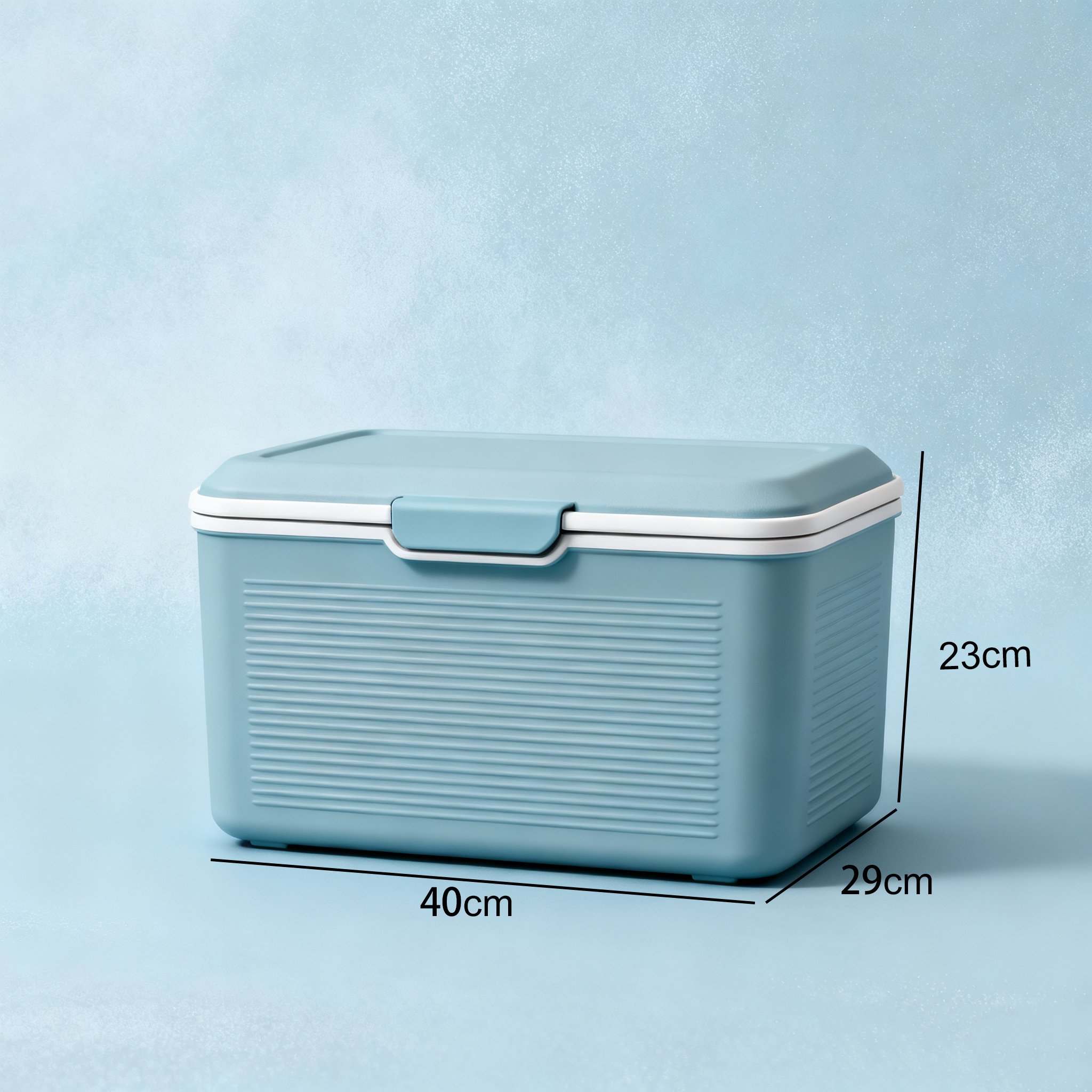 กล่องจัดระเบียบของใช้ สีฟ้าสวยงาม