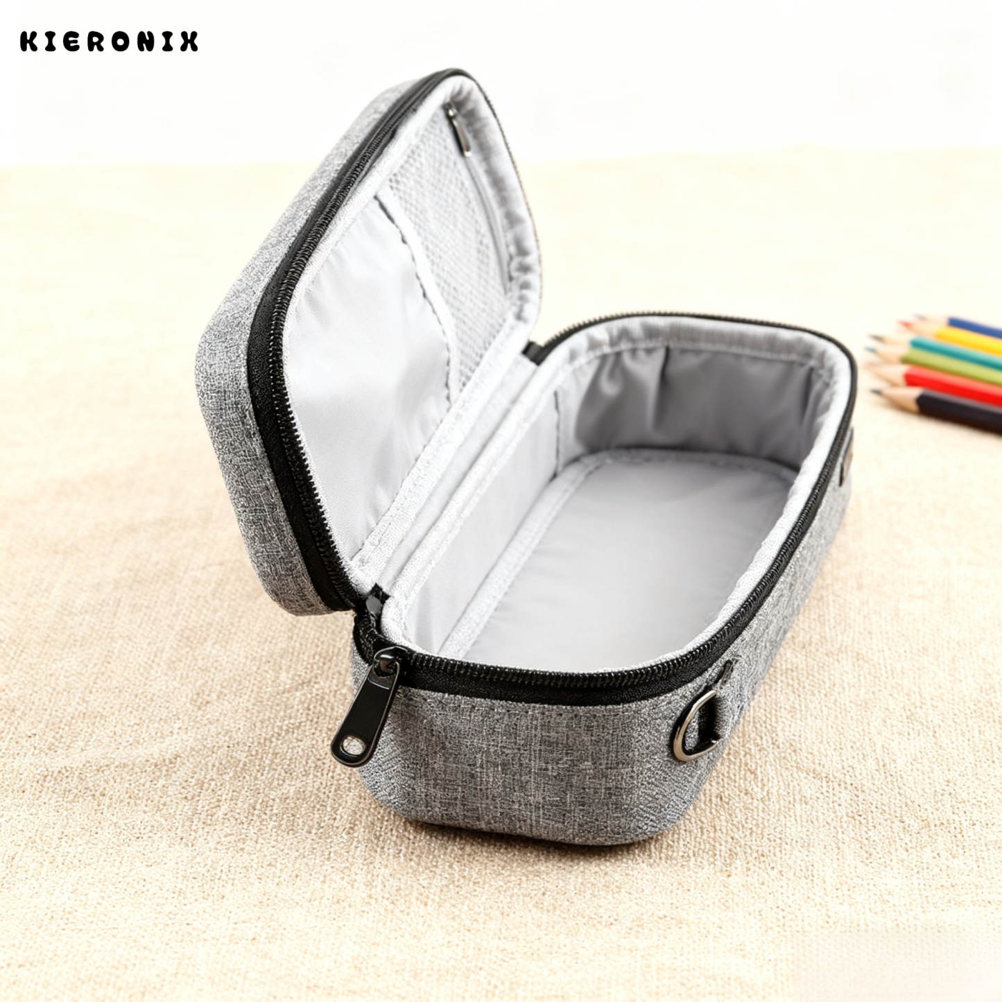 กระเป๋าเครื่องเขียน กระเป๋าใส่ดินสอผ้าแคนวาส ความจุขนาดใหญ่ (แพ็ค 4 ใบ)