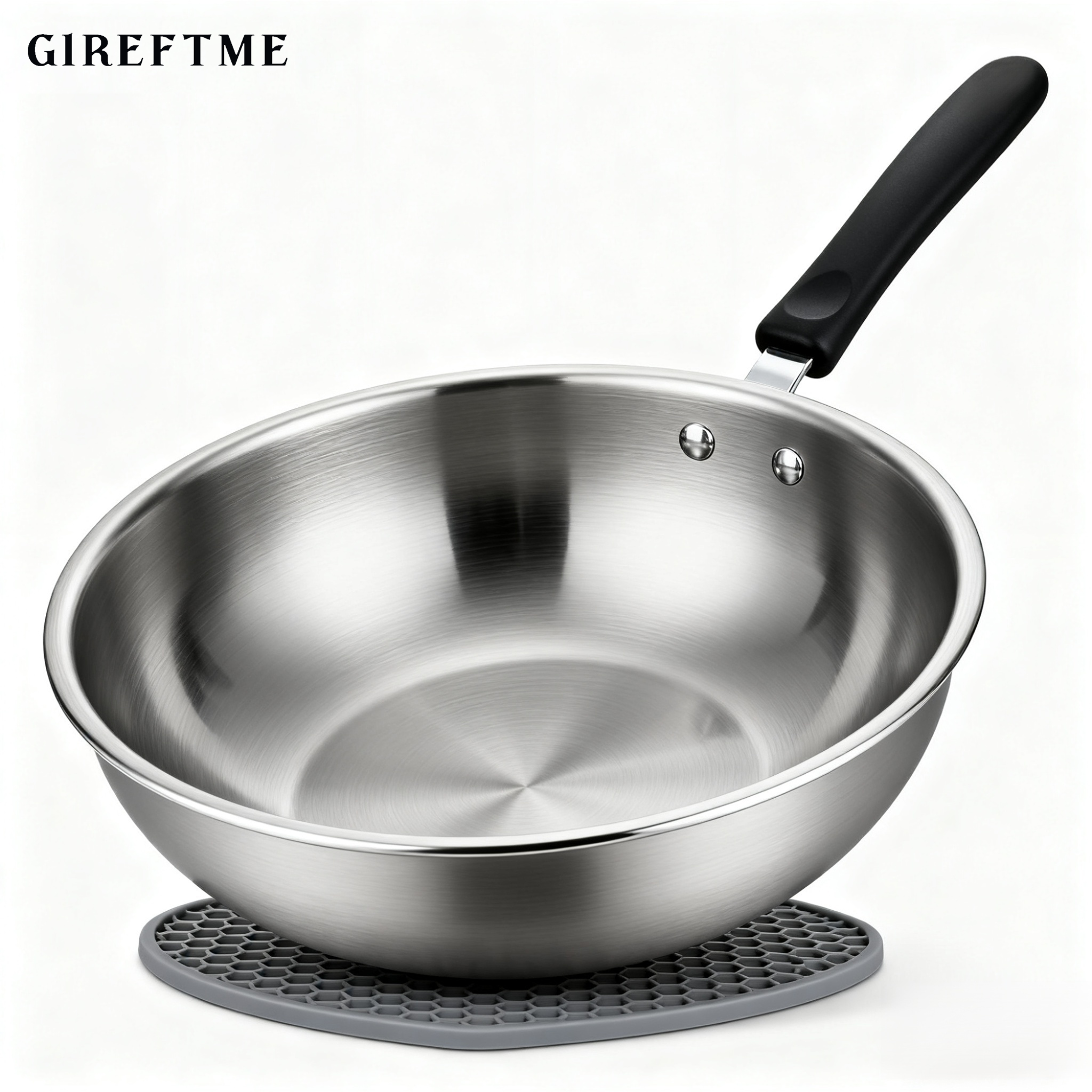 Gireftme316 스테인리스 스틸 원형 바닥 무코팅 냄비