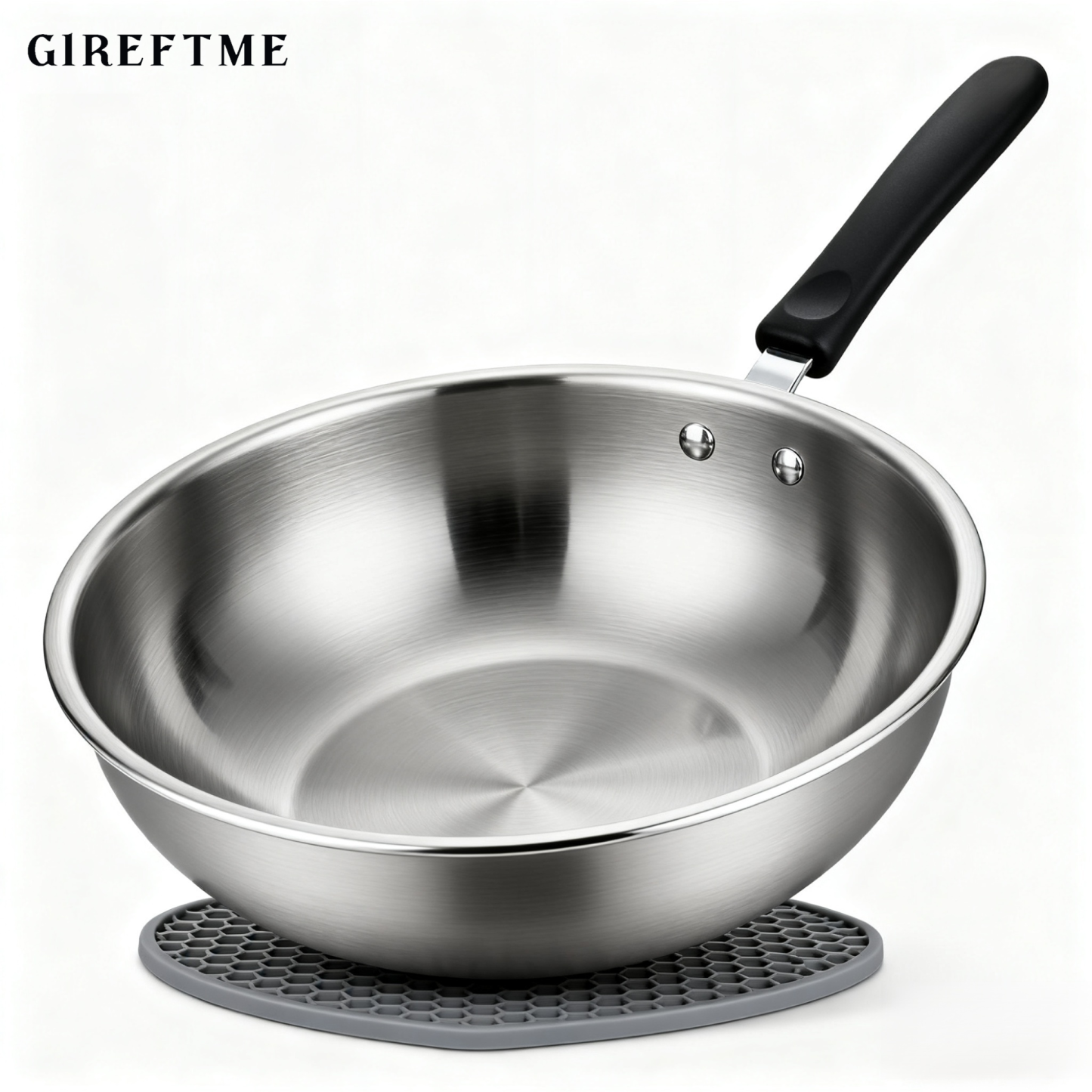 Gireftme316 스테인리스 스틸 원형 바닥 무코팅 냄비