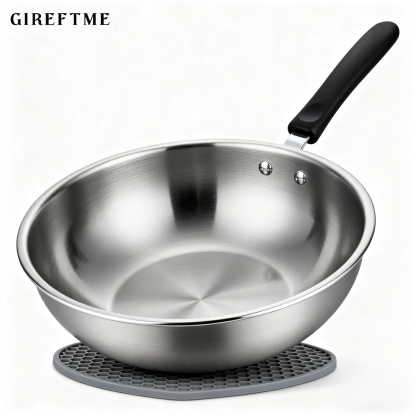 Gireftme316 스테인리스 스틸 원형 바닥 무코팅 냄비