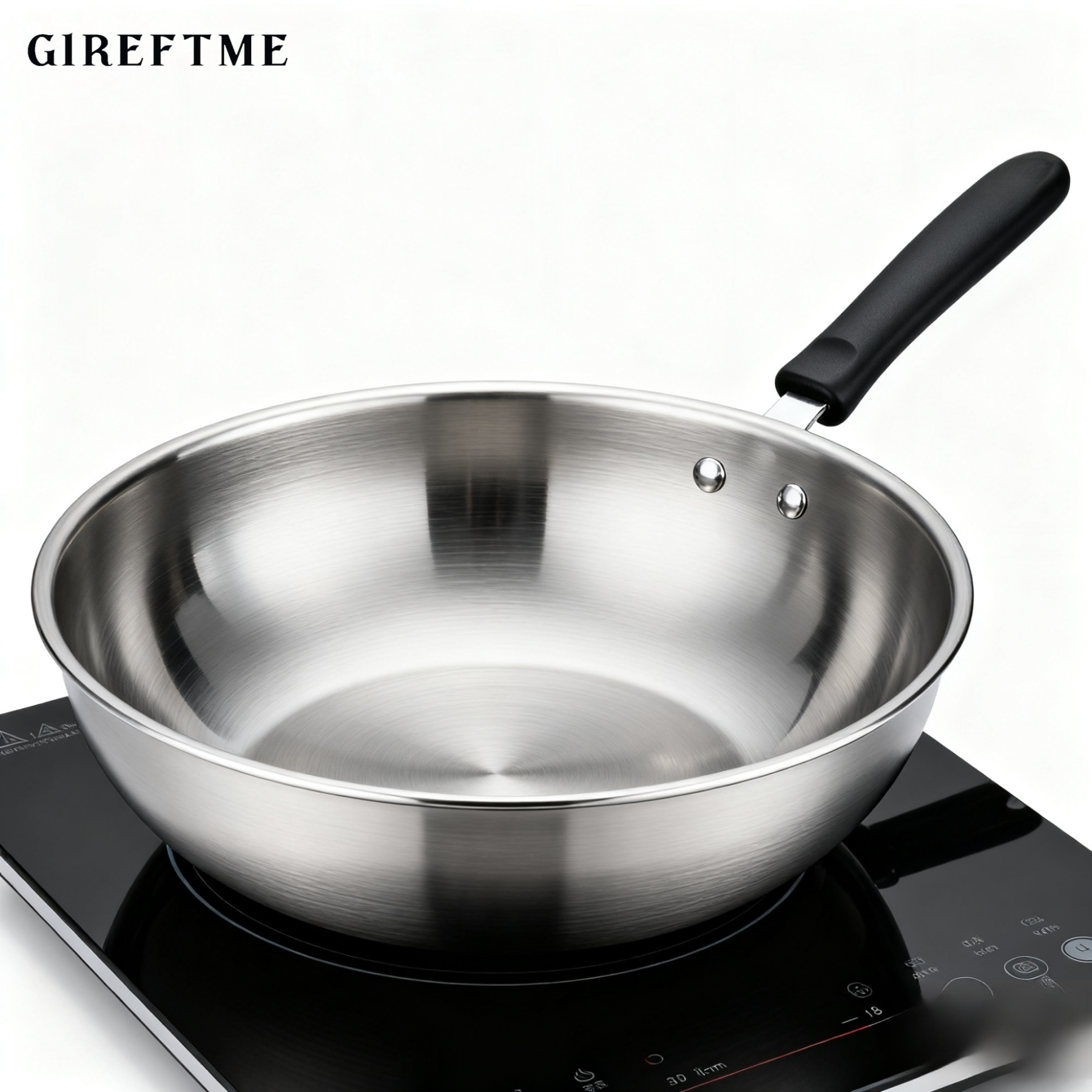 Gireftme316 스테인리스 스틸 원형 바닥 무코팅 냄비