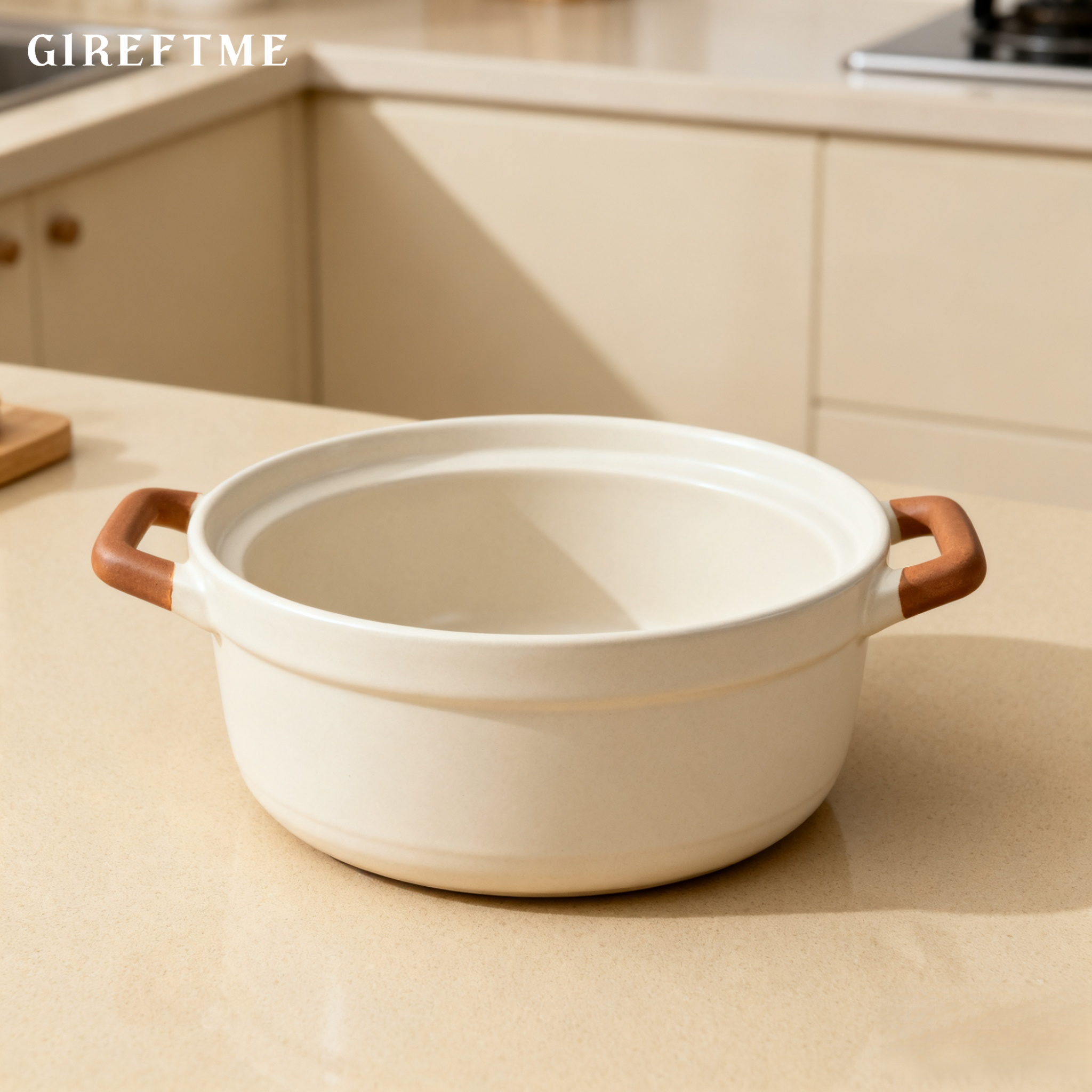 Gireftme더블 핸들 세라믹 가정용 프라이팬