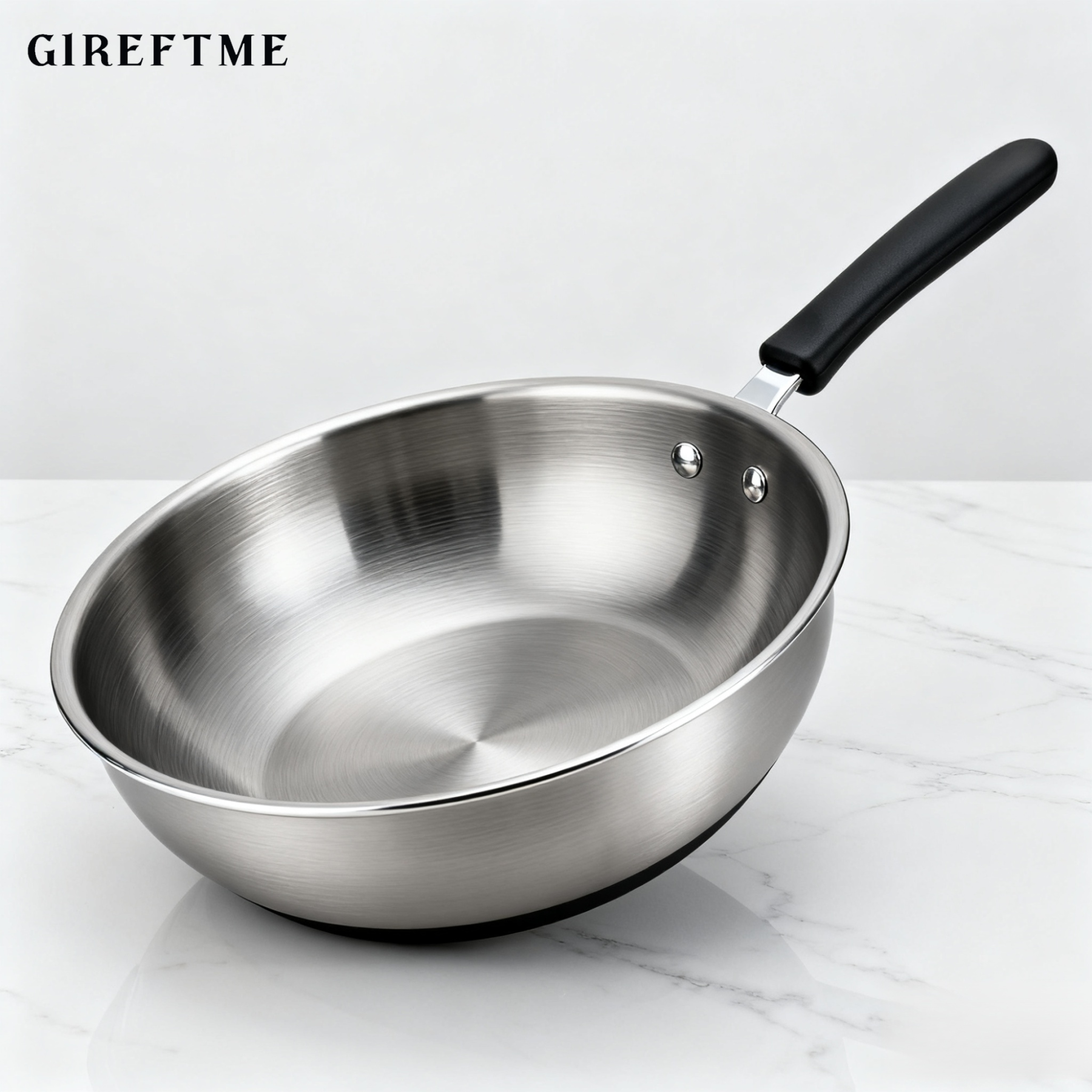 Gireftme316 스테인리스 스틸 원형 바닥 무코팅 냄비