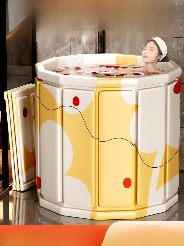 🔥【六層加厚】免安裝泡澡桶 ✅結實耐用，摺疊易收納，節省空間 🥰忙碌一天，泡個澡真的好舒服，身心很輕鬆！用它在家泡澡真的很方便！🛁