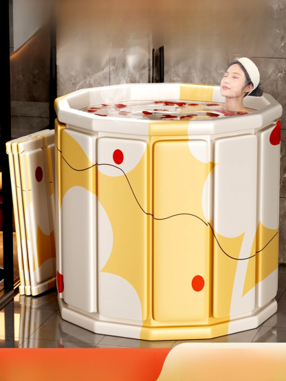 🔥【六層加厚】免安裝泡澡桶 ✅結實耐用，摺疊易收納，節省空間 🥰忙碌一天，泡個澡真的好舒服，身心很輕鬆！用它在家泡澡真的很方便！🛁
