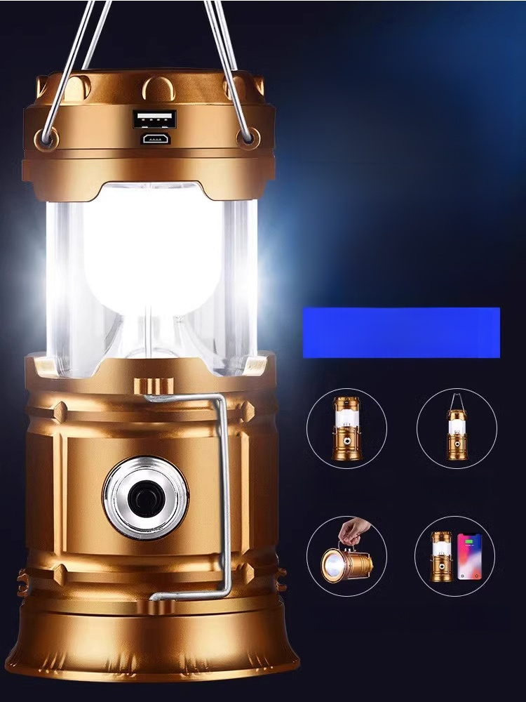 ☀️ 多功能太陽能燈，全年免費照明！💟 向上拉起即可亮起，不用時合上即可自動熄滅。💟 也可作為大容量行動電源；只需插入數據線即可為​​您的智慧型手機充電。