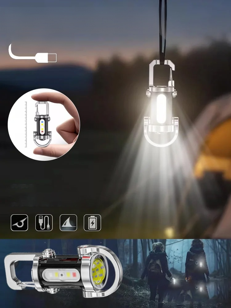2025爆款迷你手電+充電寶，1秒撕碎黑夜，夜晚秒變白天，多種燈光隨意切換，亮度堪比汽車大燈！