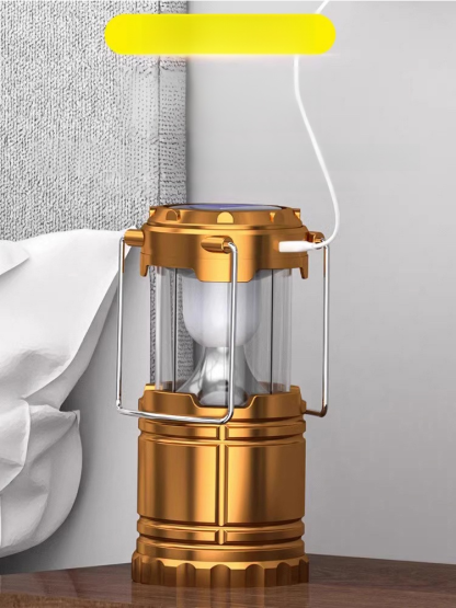 ☀️ 多功能太陽能燈，全年免費照明！💟 向上拉起即可亮起，不用時合上即可自動熄滅。💟 也可作為大容量行動電源；只需插入數據線即可為​​您的智慧型手機充電。