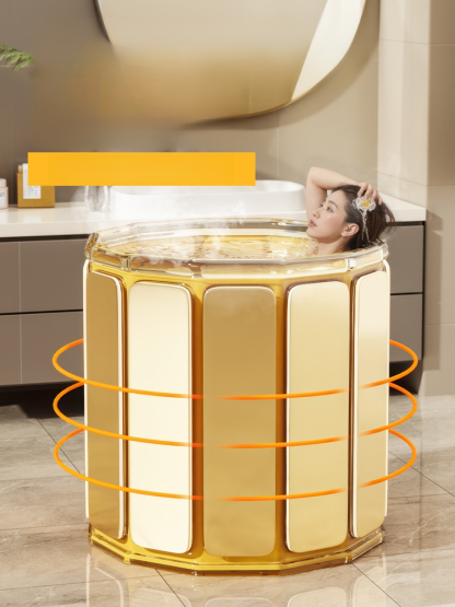 🔥【六層加厚】免安裝泡澡桶 ✅結實耐用，摺疊易收納，節省空間 🥰忙碌一天，泡個澡真的好舒服，身心很輕鬆！用它在家泡澡真的很方便！🛁