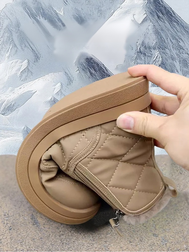 加絨加厚防水雪靴，100%羊毛襯裡，零下30度也不會感覺冷，防風防水防油污瞬間拉長腿部線條，打造纖細美腿！