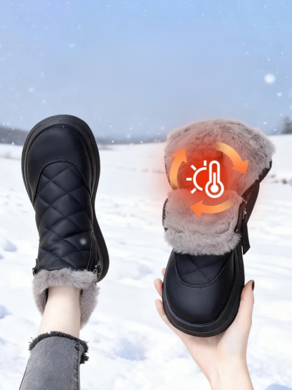 加絨加厚防水雪靴，100%羊毛襯裡，零下30度也不會感覺冷，防風防水防油污瞬間拉長腿部線條，打造纖細美腿！