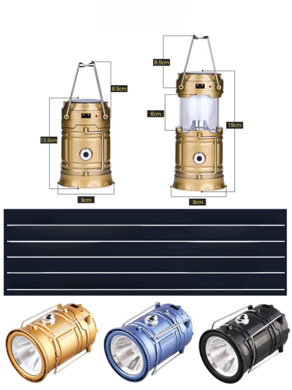 ☀️ 多功能太陽能燈，全年免費照明！💟 向上拉起即可亮起，不用時合上即可自動熄滅。💟 也可作為大容量行動電源；只需插入數據線即可為​​您的智慧型手機充電。