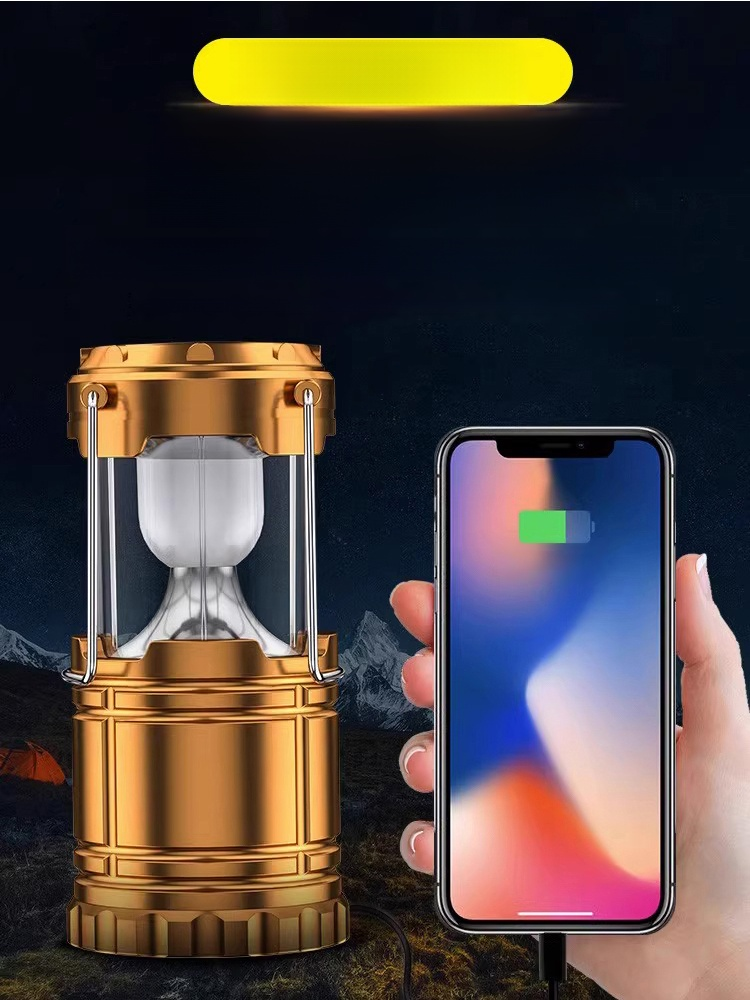 ☀️ 多功能太陽能燈，全年免費照明！💟 向上拉起即可亮起，不用時合上即可自動熄滅。💟 也可作為大容量行動電源；只需插入數據線即可為​​您的智慧型手機充電。
