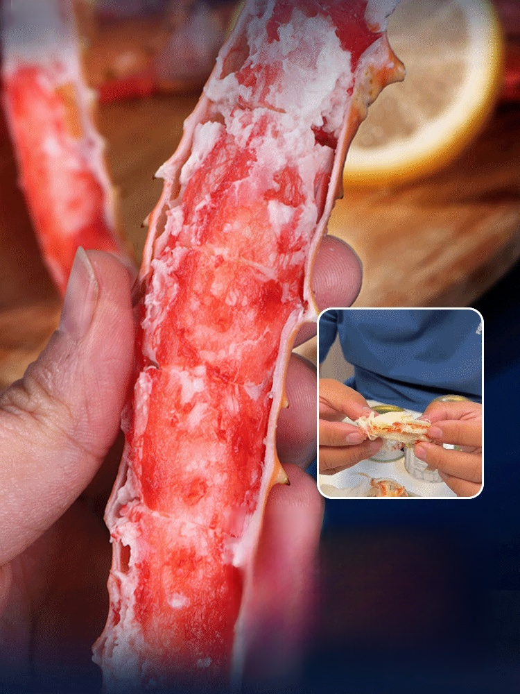 進口帝王蟹整條蟹腿棒，深海捕撈，1小時熟凍鎖鮮，肉質鮮美，原價3000台幣，最後100份僅899台幣