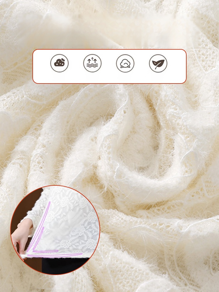 加絨加厚蕾絲打底衫