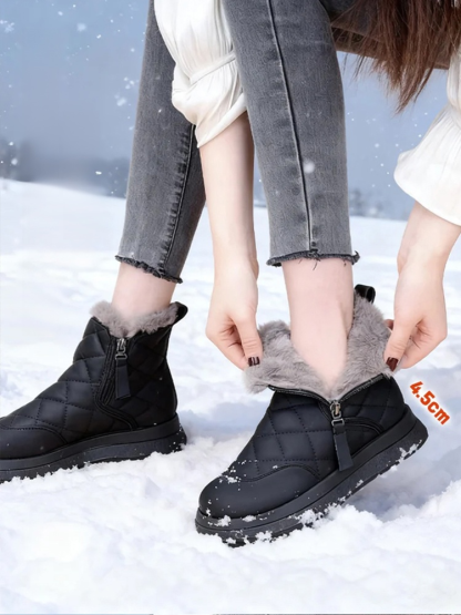 加絨加厚防水雪靴，100%羊毛襯裡，零下30度也不會感覺冷，防風防水防油污瞬間拉長腿部線條，打造纖細美腿！