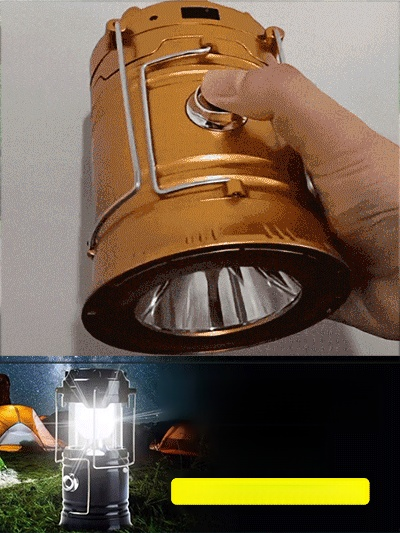 ☀️ 多功能太陽能燈，全年免費照明！💟 向上拉起即可亮起，不用時合上即可自動熄滅。💟 也可作為大容量行動電源；只需插入數據線即可為​​您的智慧型手機充電。