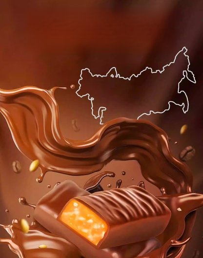 俄羅斯進口混合巧克力糖果，🍬 多種美味口味🍫 雙倍奶油巧克力，每塊巧克力均採用優質可可和天然原料製成，散發濃鬱香氣，口感順滑。