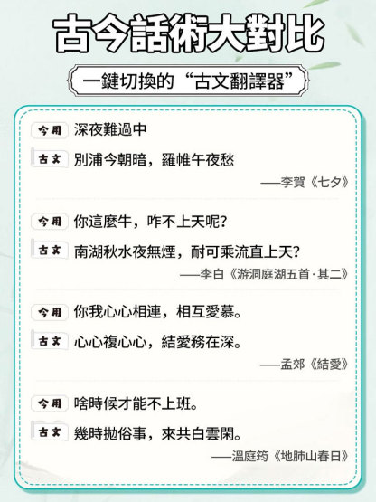 古文今用腹有詩書氣自華書籍