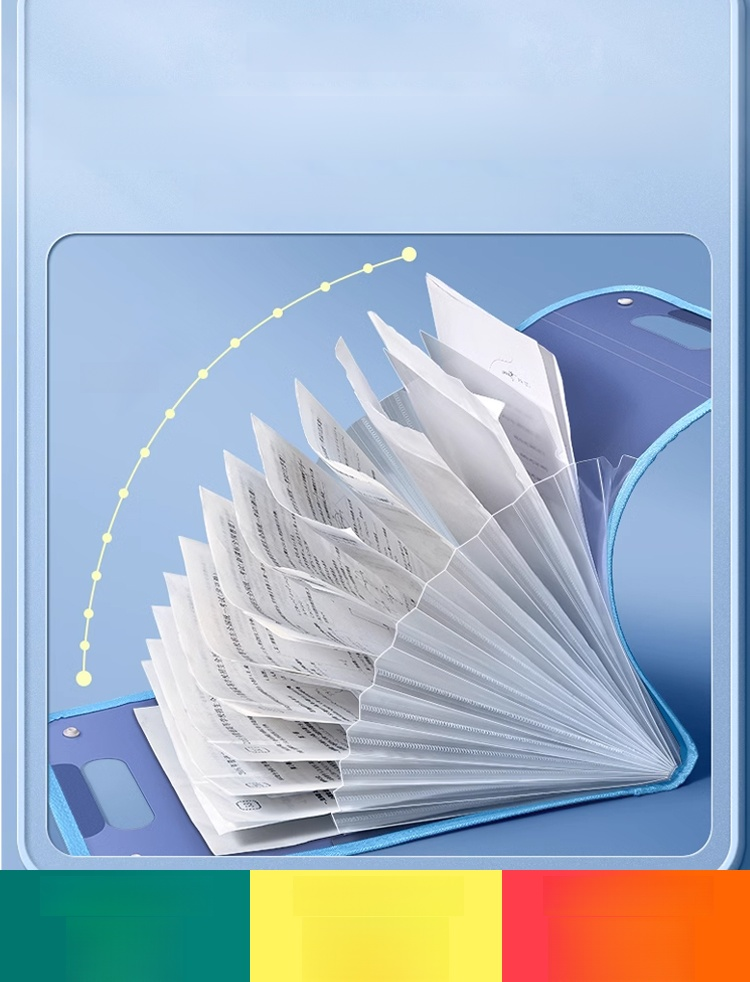 💎 กระเป๋าเก็บเอกสารแบบพกพา หลายชั้น 💖 เหมาะสำหรับจัดเก็บข้อสอบ ผลงานศิลปะ และเอกสารสำคัญต่างๆ ✅ กันน้ำ กันฝุ่น เอกสารไม่ยับง่าย