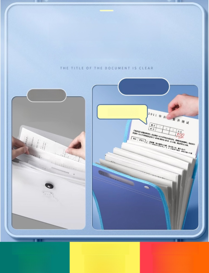 💎 กระเป๋าเก็บเอกสารแบบพกพา หลายชั้น 💖 เหมาะสำหรับจัดเก็บข้อสอบ ผลงานศิลปะ และเอกสารสำคัญต่างๆ ✅ กันน้ำ กันฝุ่น เอกสารไม่ยับง่าย