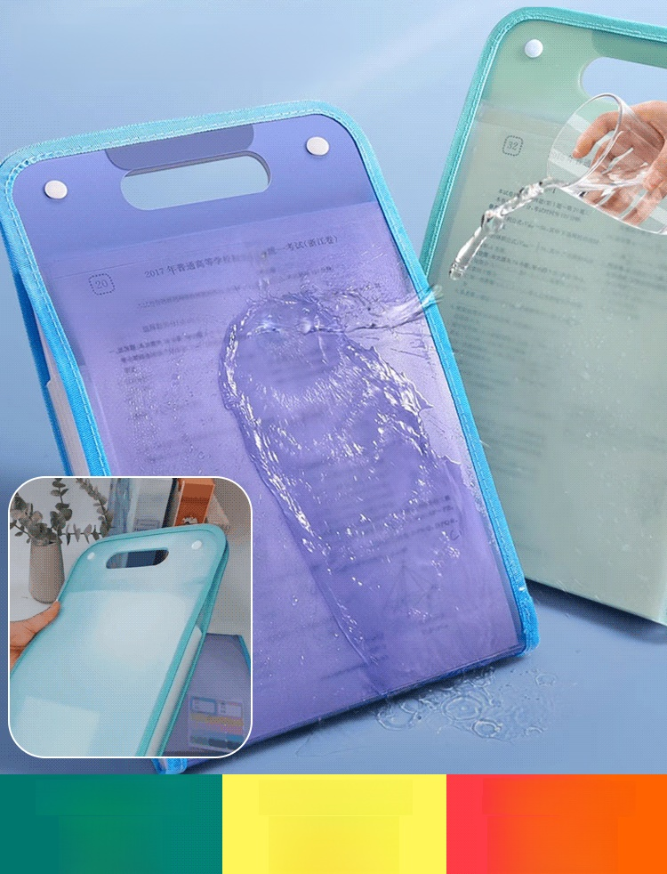 💎 กระเป๋าเก็บเอกสารแบบพกพา หลายชั้น 💖 เหมาะสำหรับจัดเก็บข้อสอบ ผลงานศิลปะ และเอกสารสำคัญต่างๆ ✅ กันน้ำ กันฝุ่น เอกสารไม่ยับง่าย