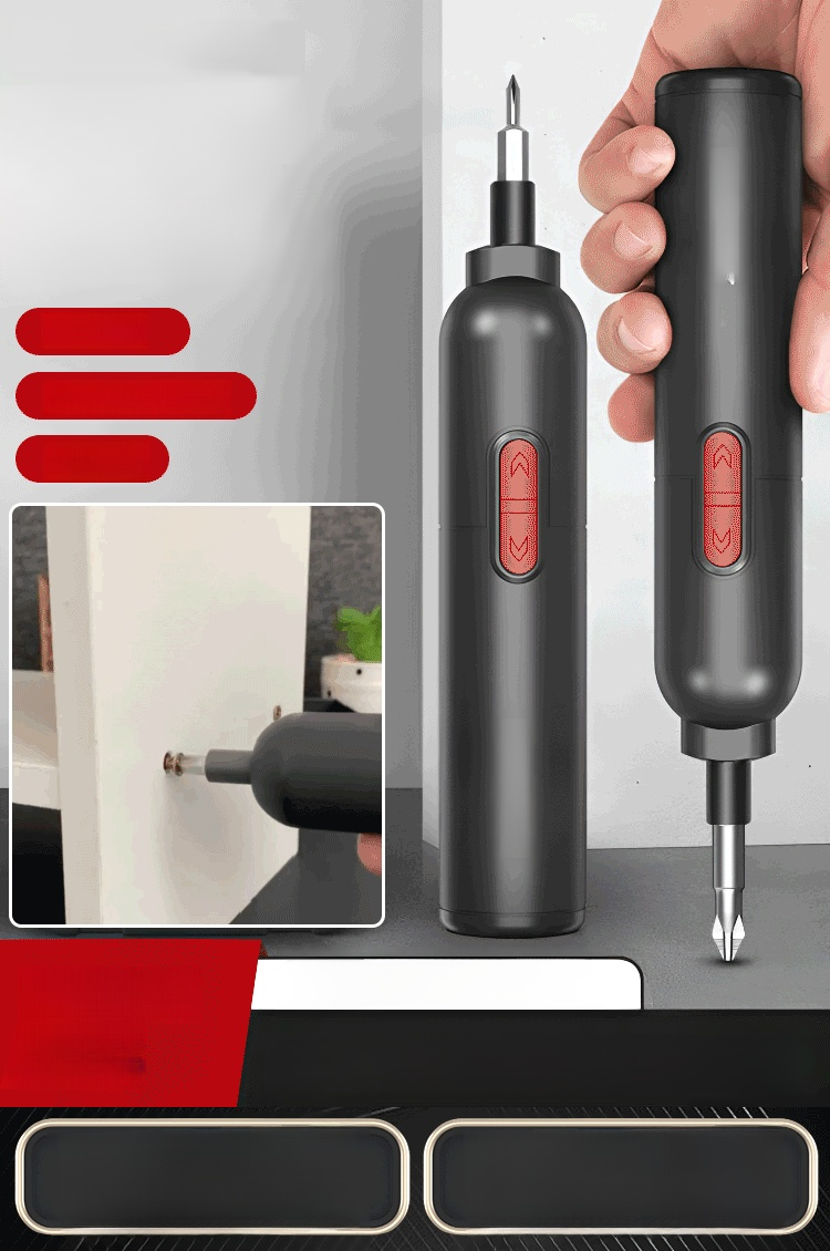 ชุดเครื่องมือไขควงไฟฟ้าในครัวเรือนมัลติฟังก์ชั่น กดขึ้นเพื่อหมุนไปข้างหน้าและกดลงเพื่อย้อนกลับ ด้วยดอกสว่าน ดอกสว่าน และดอกสว่านขัดมากกว่า 30 ชนิด คุณสามารถเจาะรูและขัดมันเพื่อตอบสนองความต้องการของสกรูประเภทต่างๆ ที่บ้านได้