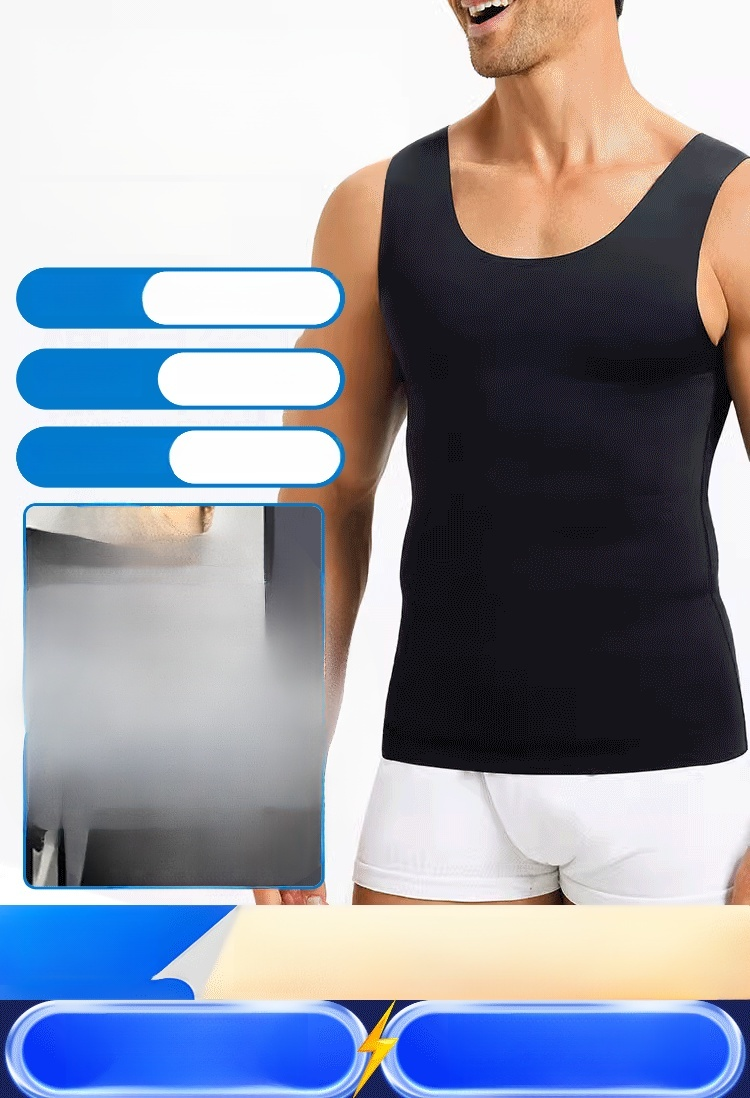 เสื้อกล้ามกระชับสัดส่วนสำหรับผู้ชายรุ่นใหม่ สุดยอดไอเทมแห่งปี! หุ่นเป๊ะ! ไม่ต้องกังวลเรื่องพุงอีกต่อไป! 