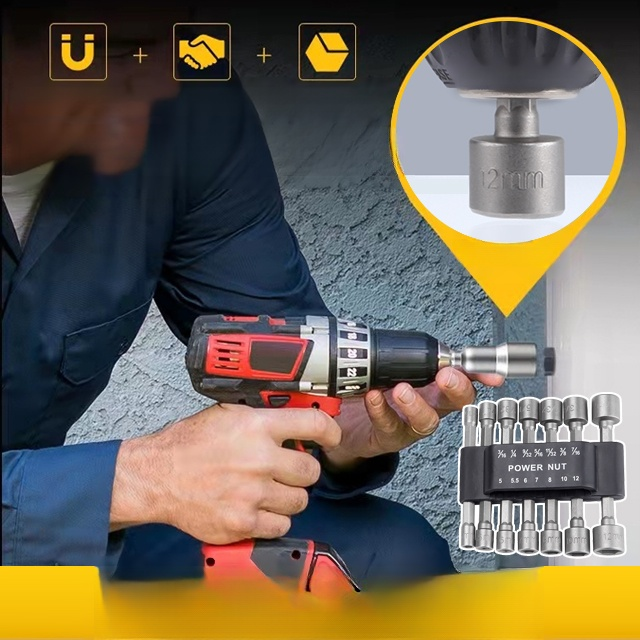 ชุดปลอกบิตแม่เหล็กหกเหลี่ยม 14ชิ้น จากเยอรมัน 👍หากที่บ้านมีสว่านไฟฟ้า ถ้าไม่มีชุดหัวไขควงนี้ก็เสียเปล่า หัวบล็อกที่ติดตั้งบนสว่านไฟฟ้าได้ มีทุกขนาดและทุกแบบ