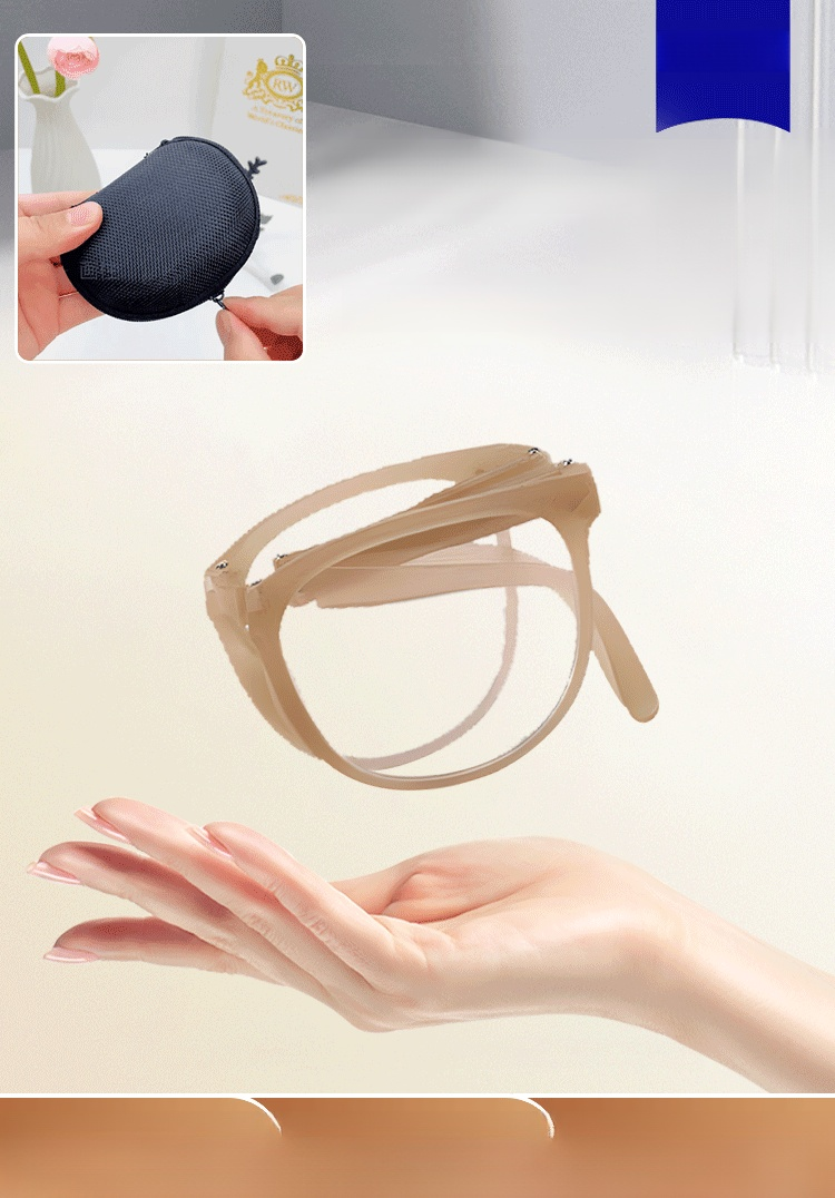 [แว่น mini พับได้] พับได้ใน 1 วินาที พกพาสะดวกใส่กระเป๋าได้ง่าย ดีไซน์ทันสมัย ใส่แล้วดูเด็กลง ดูอ่อนกว่าวัย 20 ปี