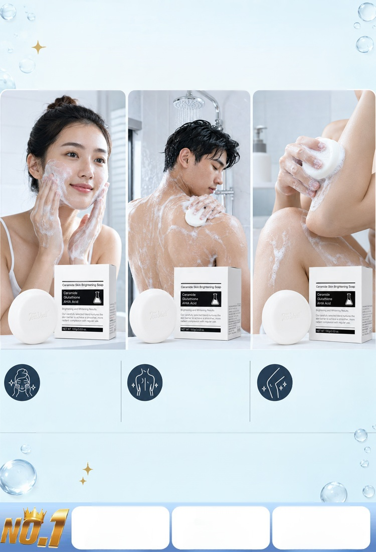 สบู่ไนอาซินาไมด์ สูตรผิวขาวกระจ่างใส ฟื้นฟูผิวคล้ำเสีย ลด 50%! ผิวกระจ่างใสใน 7 วัน