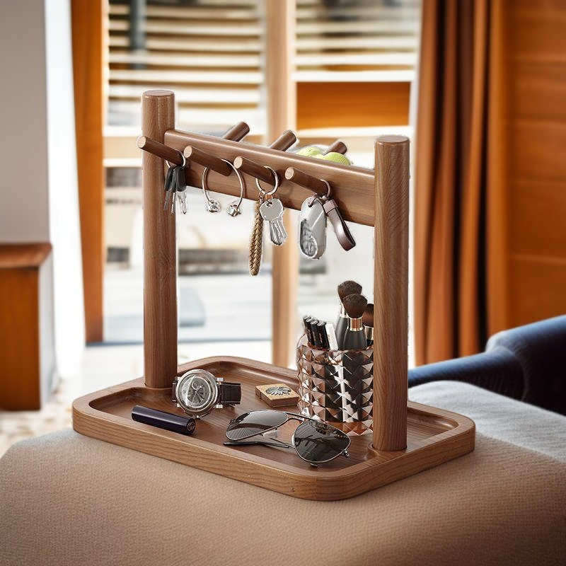 木質進門玄關鑰匙收納架