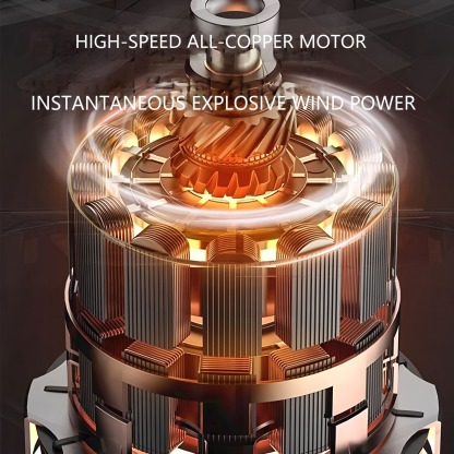 2 Batteries Cordless Lithium Electric Hair Dryer Powerful Dust Blower Blows Up Fallen Leaves and Snow