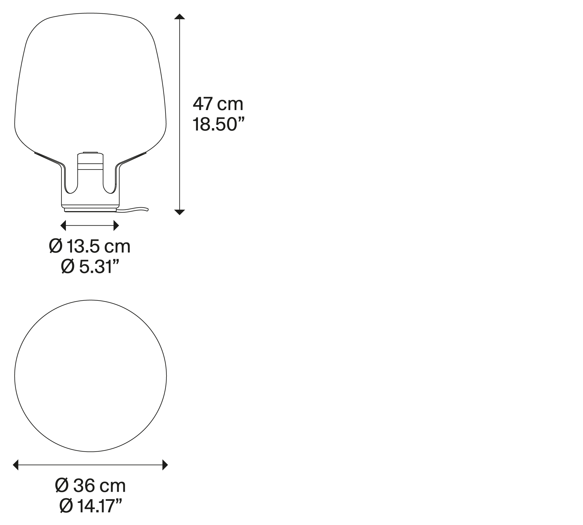 Lodes Flar Medium Dimensions